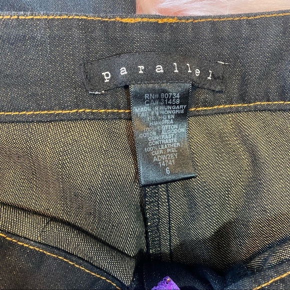 Parallel Straight Leather Zipper Detail Anthropologie Jeans NWOT Size 6 - Picture 4 of 5